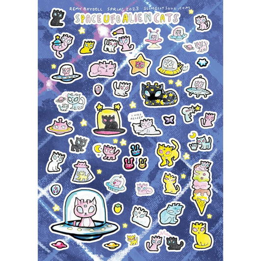 Space Cat Sticker Sheet
