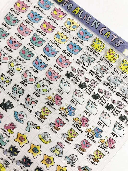 Small Space Cat Journal Stickers
