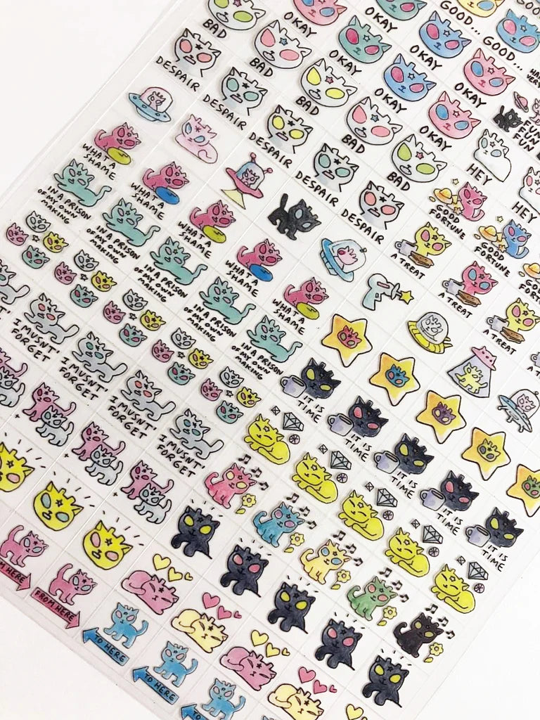 Small Space Cat Journal Stickers