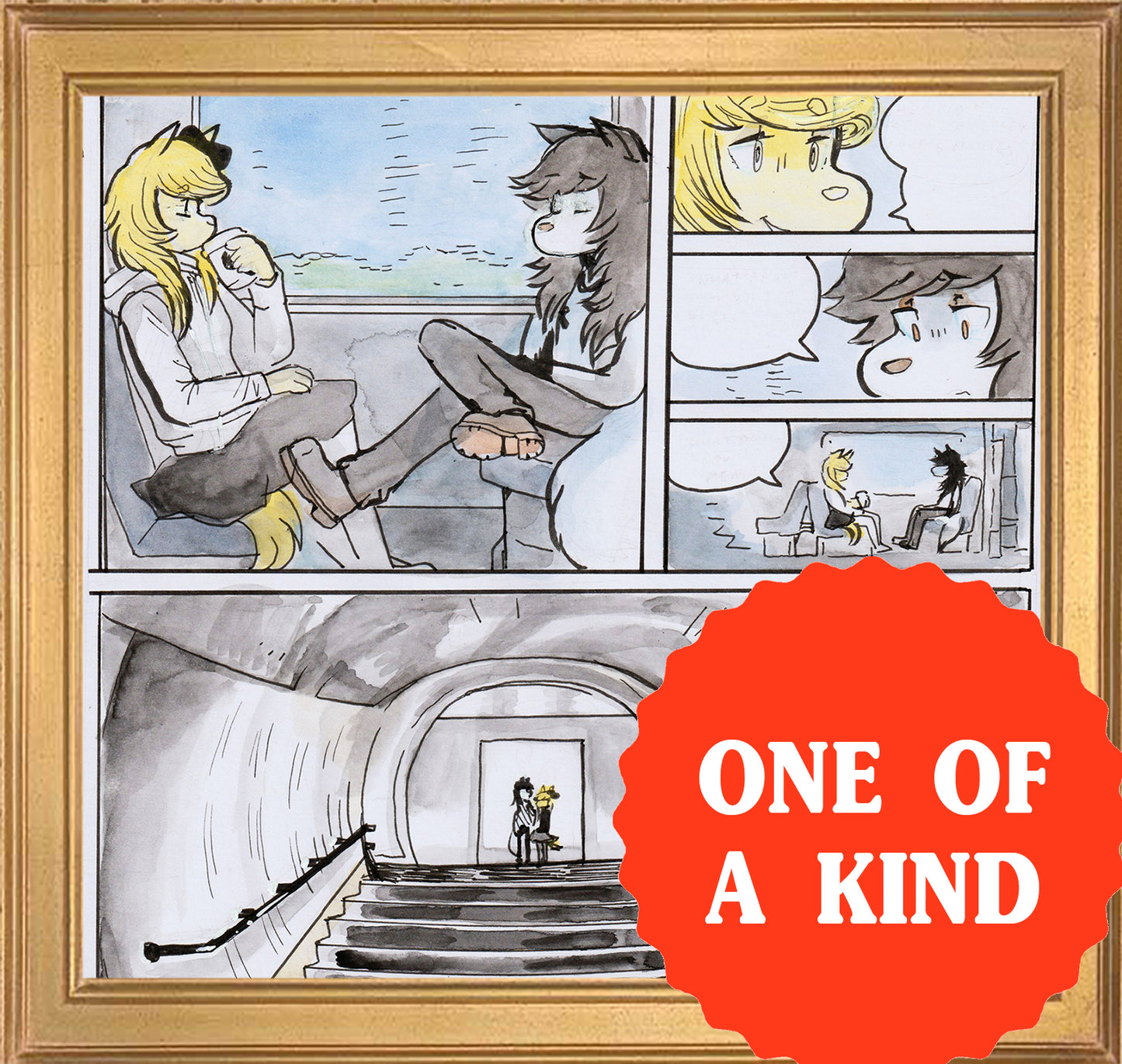 Original art - 920LONDON page (Train Journey)