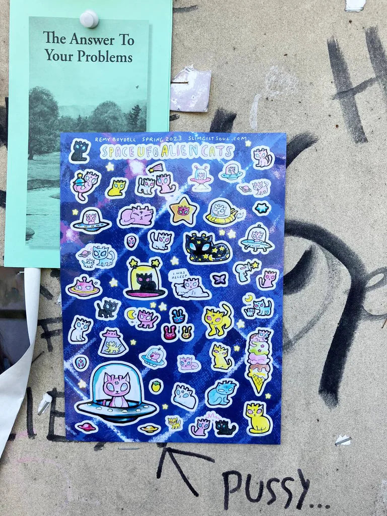 Space Cat Sticker Sheet
