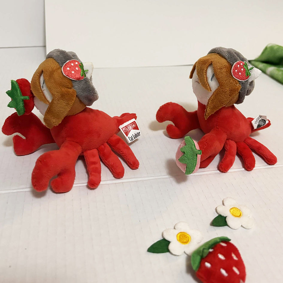 Cat Lobster Plush (strawberry fields)